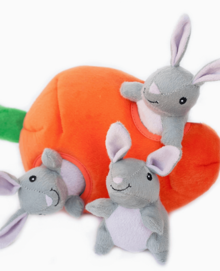 Jeu de cache-cache interactif pour chien - Zippy Burrow Bunny 'n Carrot - Zippypaws