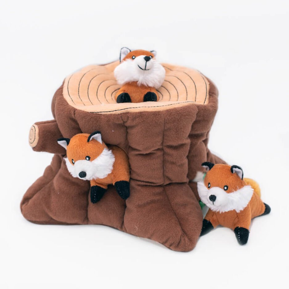 Jouet d’occupation pour chien - Zippy Burrow - Souche de renard - ZippyPaws