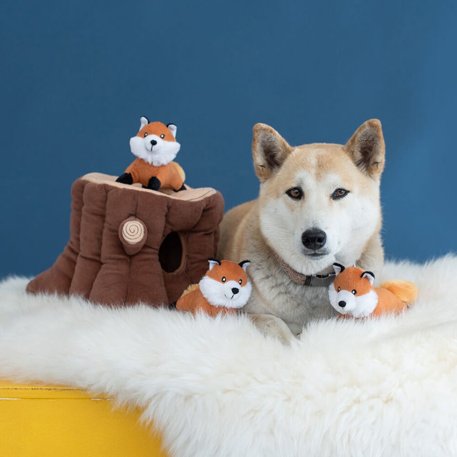 Jouet d’occupation pour chien - Zippy Burrow - Souche de renard - ZippyPaws