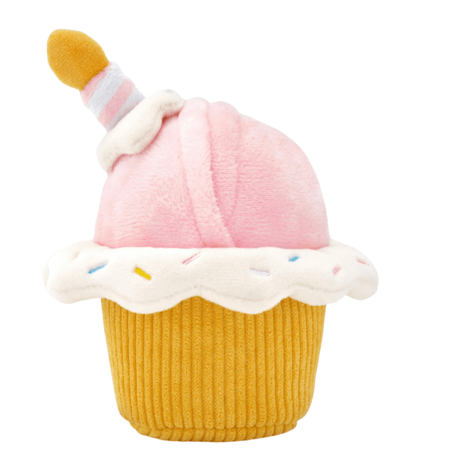 Peluche interactive Cupcake pour chien – jouet de fouille en tissu doux, conçu pour stimuler l’odorat et l’intelligence tout en offrant un moment ludique.