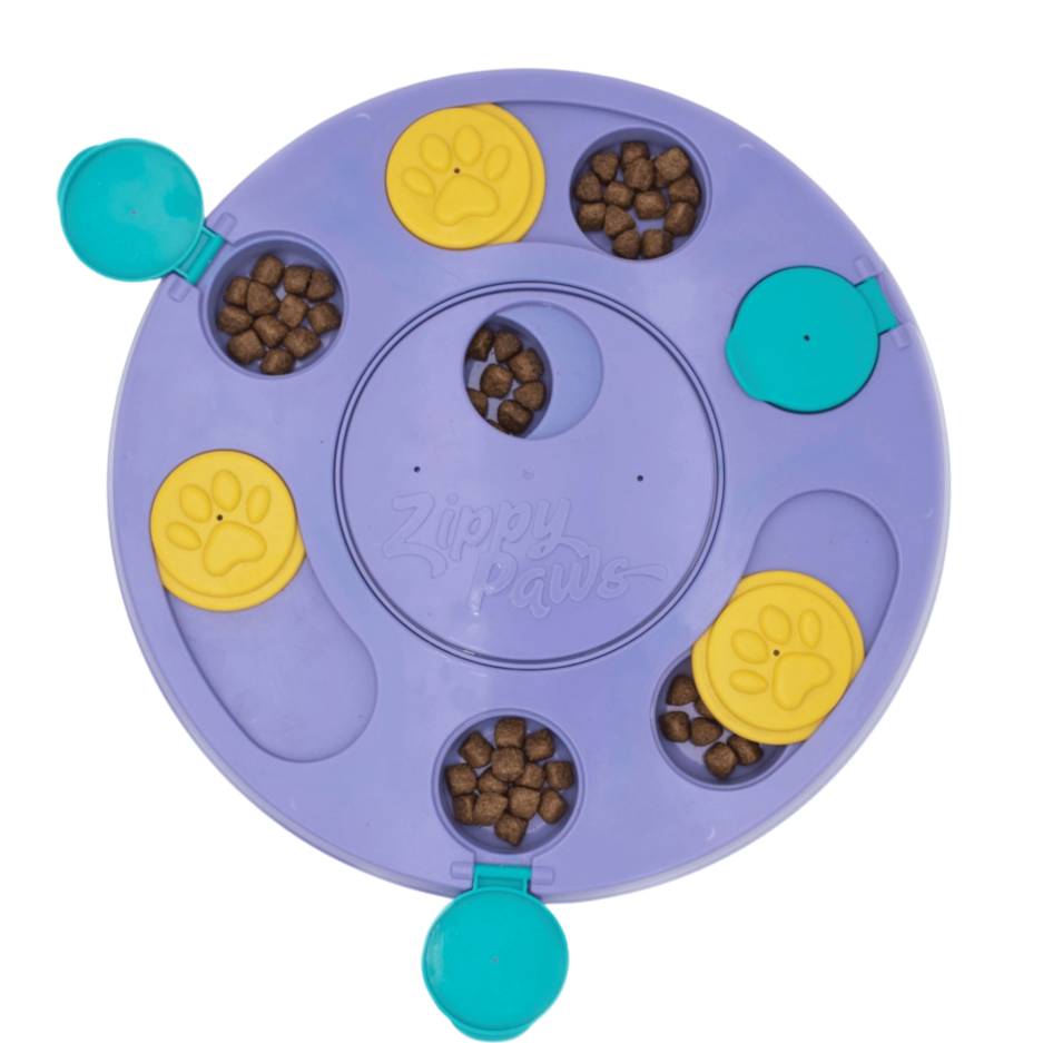 Jouet interactif pour chien - SmartyPaws Puzzler Purple - Zippypaws