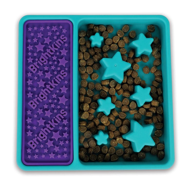 Gamelle anti-glouton pour gros chien combiné tapis de léchage Brightkins