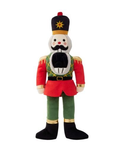 Jouet de Noël pour chien The Foggy Dog, peluche de fouille rouge et verte avec zone pour cacher des friandises