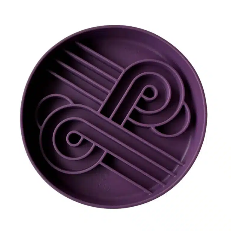 Bol alimentation lente Ollie B. Good Zoomies en silicone anti glouton pour chien