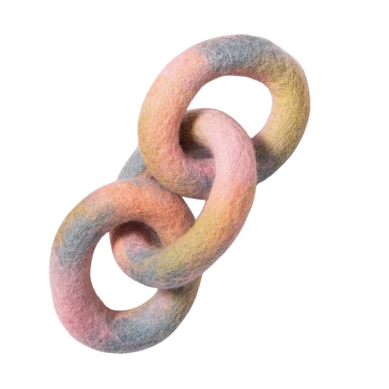 Anneau à mâcher Awoo Lien en laine de mouton bio pour chien naturel