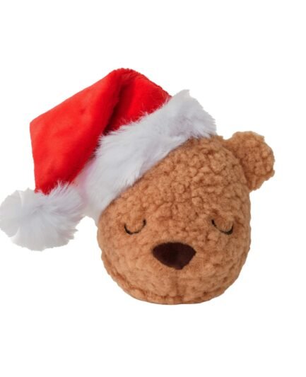 Détail du jouet pour chien : peluche douce et papier bruissant crinkly.